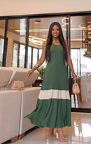 Vestido Longo Pó de Canella